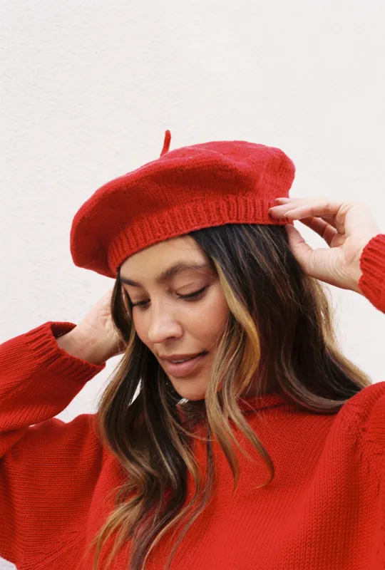COTTON BERET | piquillo sold by Maria Stanley