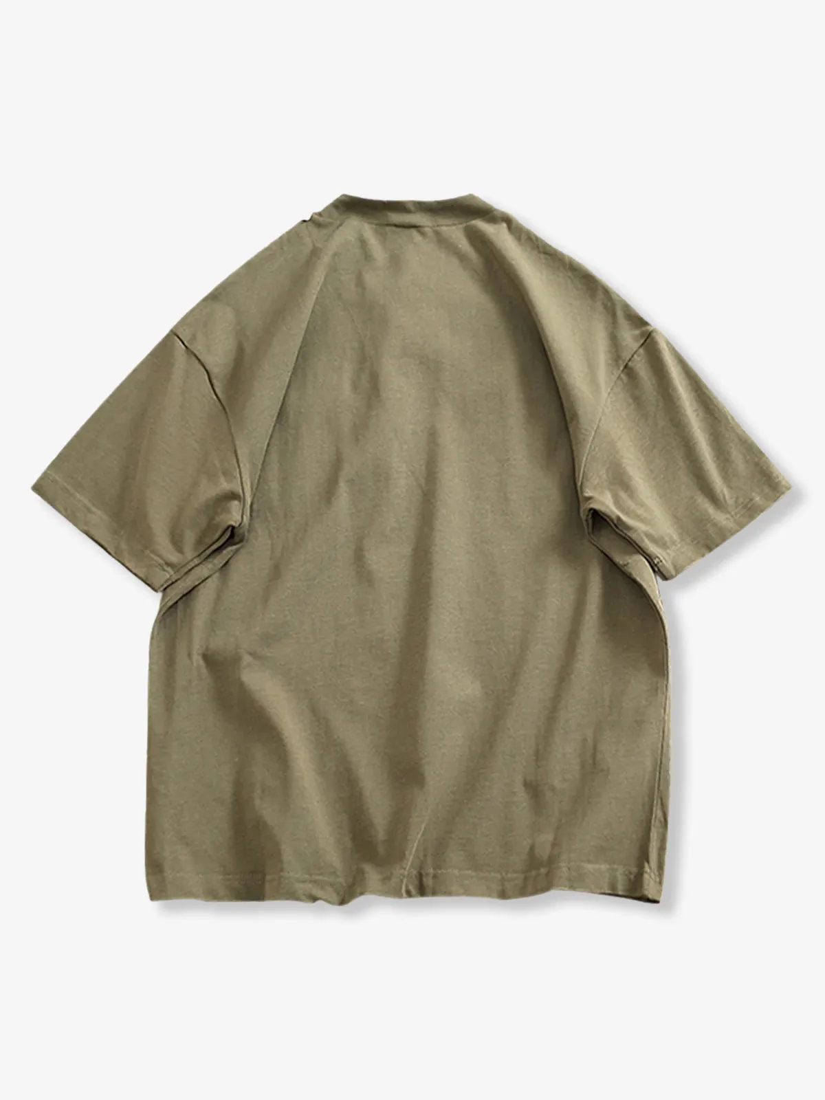 Henry neck T-shirt with contrasting collar and pockets sold by Karaku product image thumbnail 2