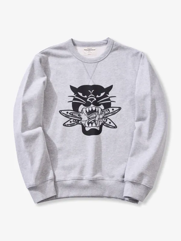 Military Style Shuttle Bomber Leopard American Vintage Crewneck Sweatshirt sold by Karaku