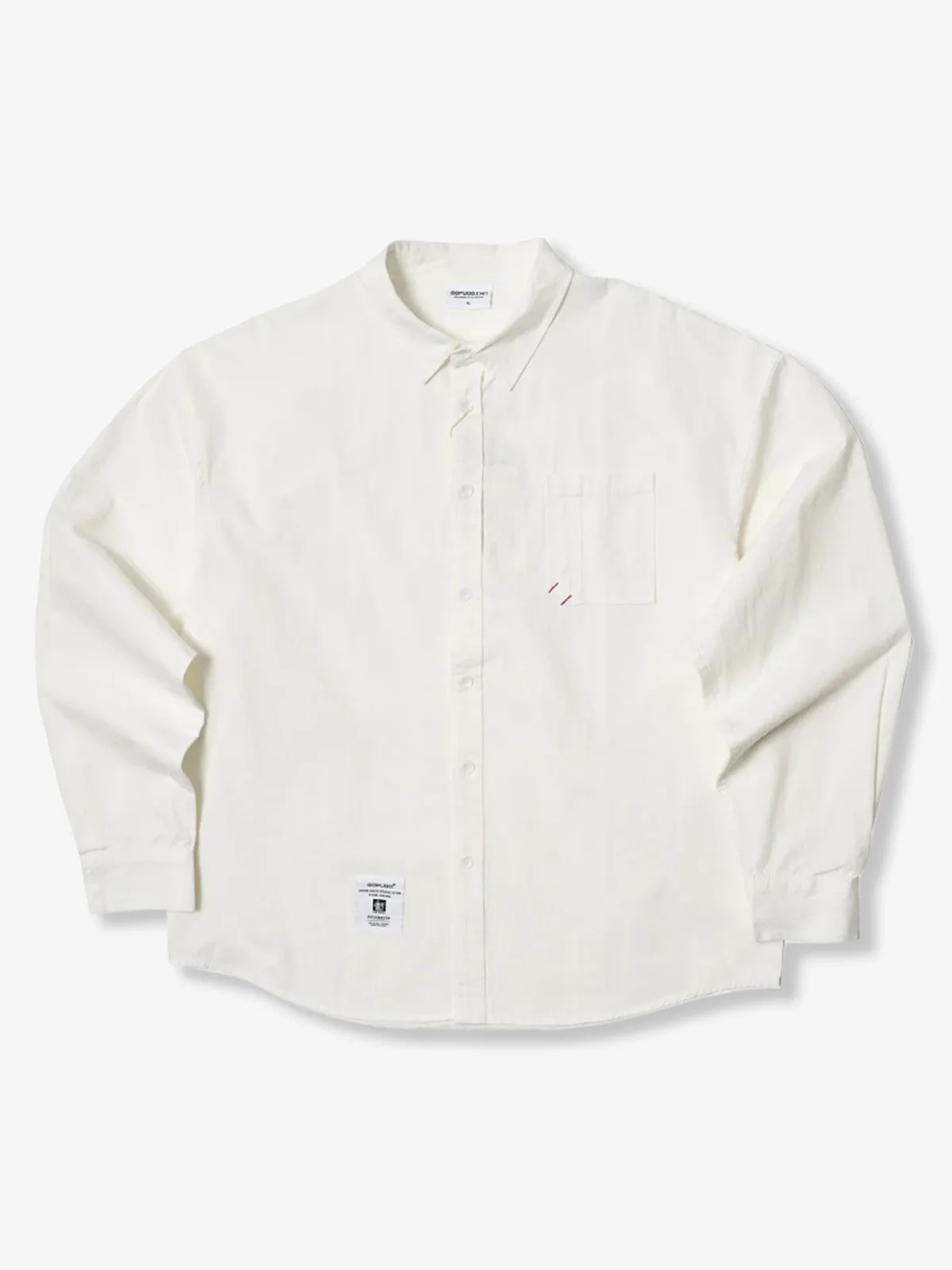 Business & Casual Red Stitch Accent Solid Work Shirt sold by Karaku product image thumbnail 3