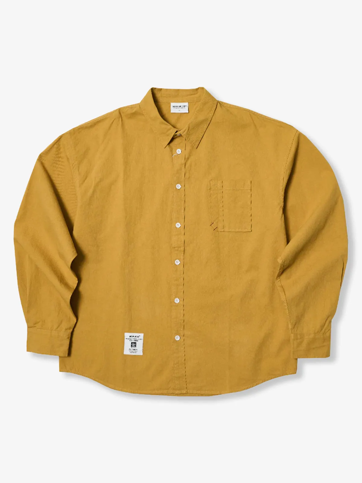 Business & Casual Red Stitch Accent Solid Work Shirt sold by Karaku product image thumbnail 4