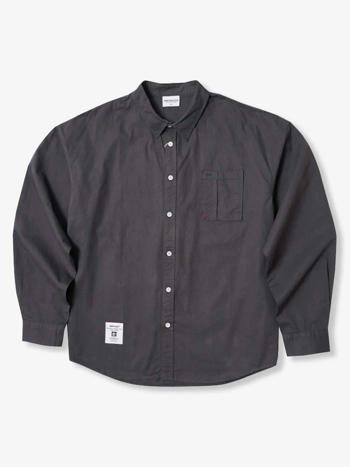 Business & Casual Red Stitch Accent Solid Work Shirt sold by Karaku