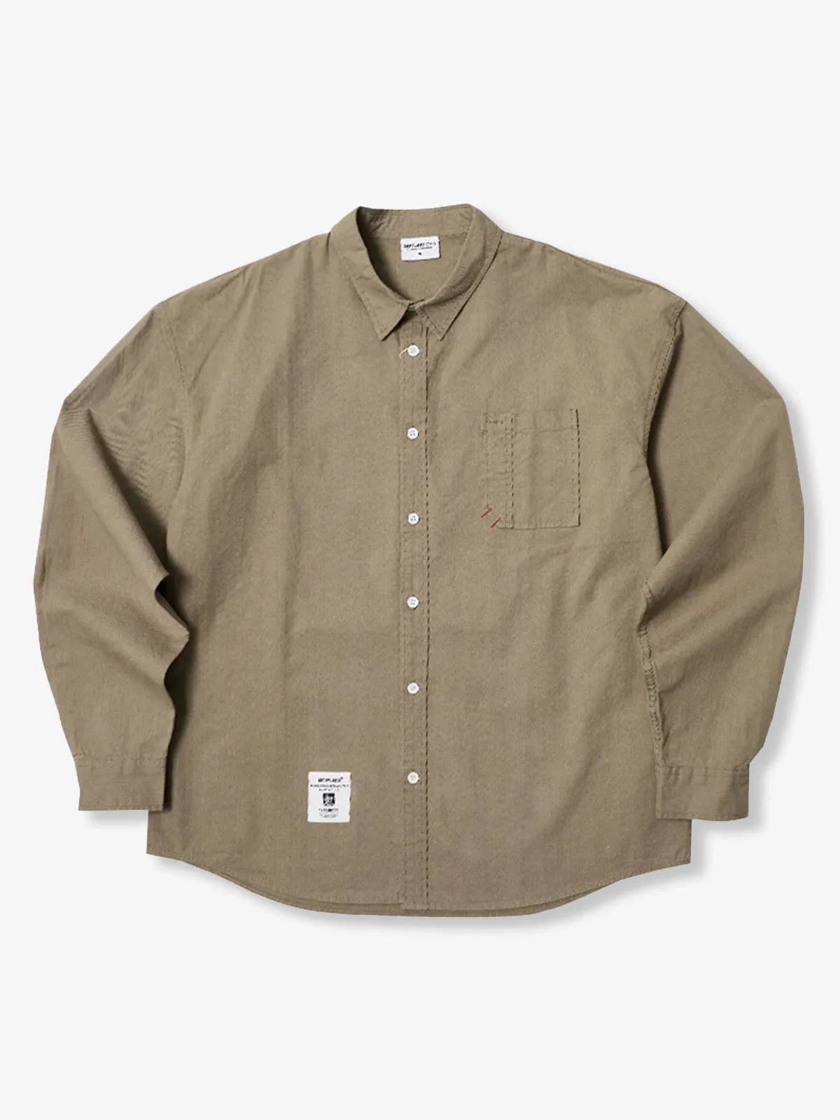 Business & Casual Red Stitch Accent Solid Work Shirt sold by Karaku product image thumbnail 2