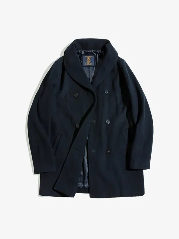 Double-Breasted Shawl Collar Peacoat sold by Karaku