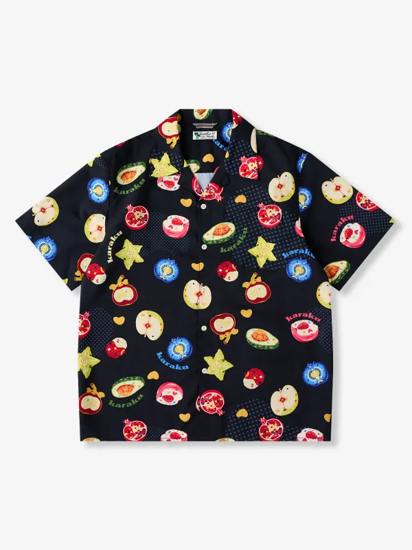 Pop Art Tropical Fruit Digital Print Aloha Shirt made by Karaku
