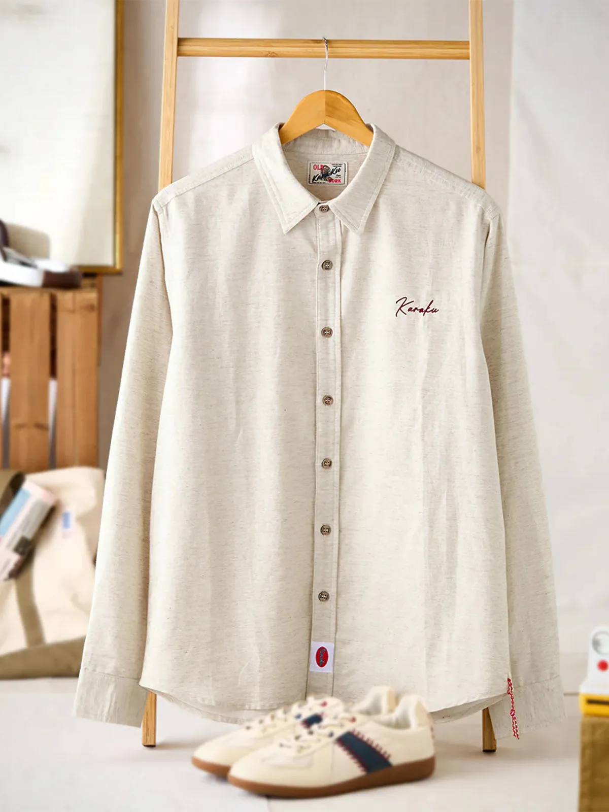 Red Cord Karaku Embroidered Long-Sleeve Shirt sold by Karaku product image thumbnail 3