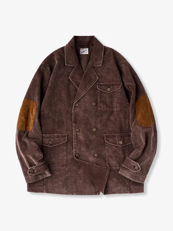 Elbow Suede Patches Washed Corduroy Tailored Jacket sold by Karaku
