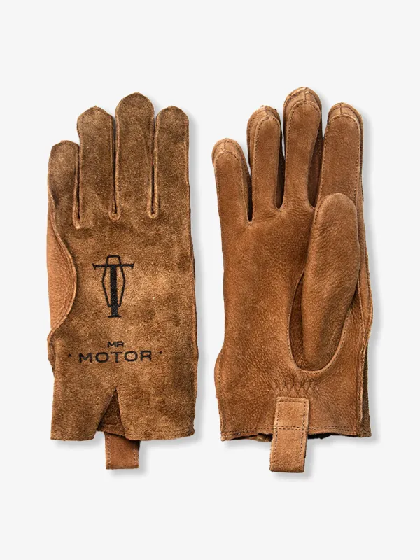 Punk-Style Suede Cowhide Motorbike Gloves sold by Karaku