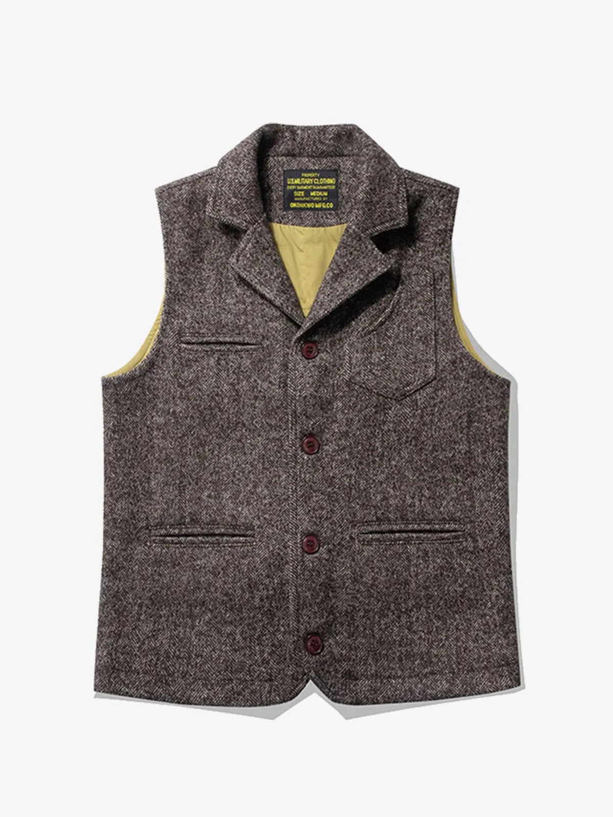 British Style Wool Blend Vest sold by Karaku