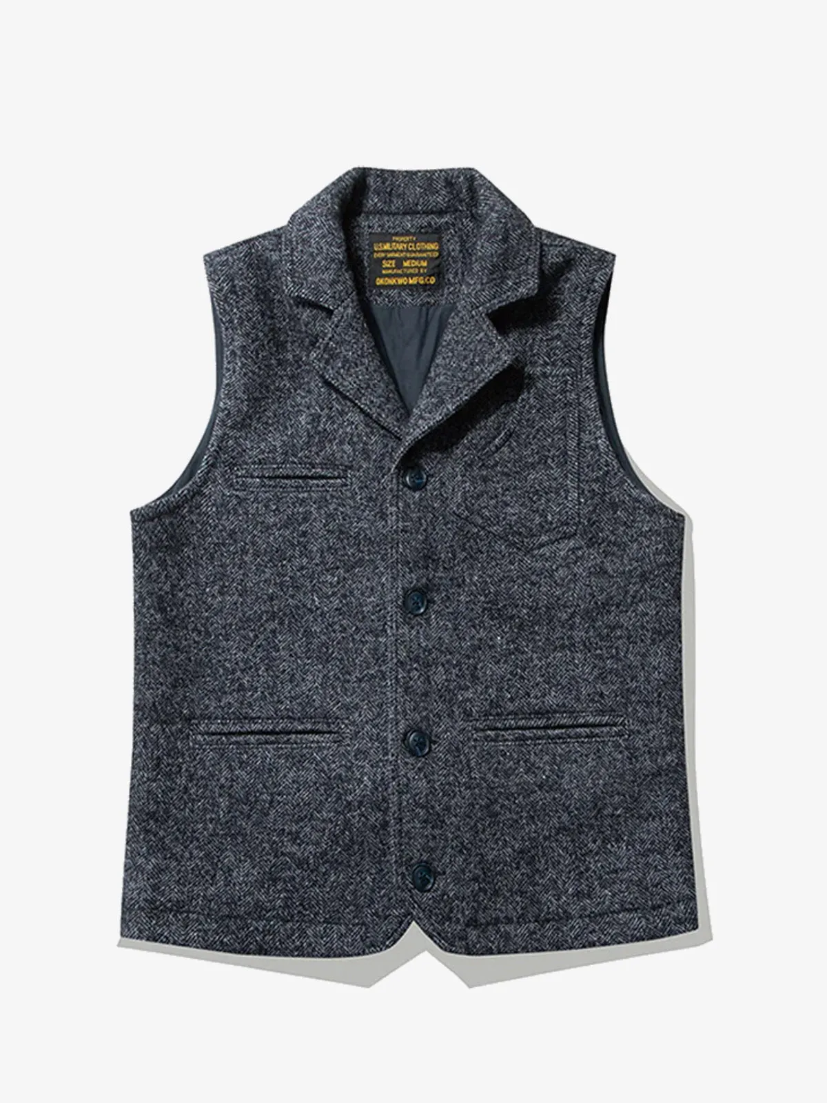 British Style Wool Blend Vest sold by Karaku product image thumbnail 2