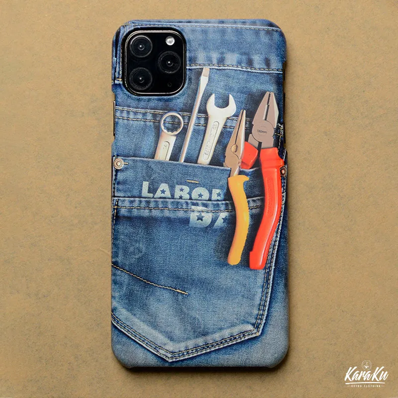 Tool Tucked into a Denim Pocket 3D-Printed Phone Case sold by Karaku product image thumbnail 5