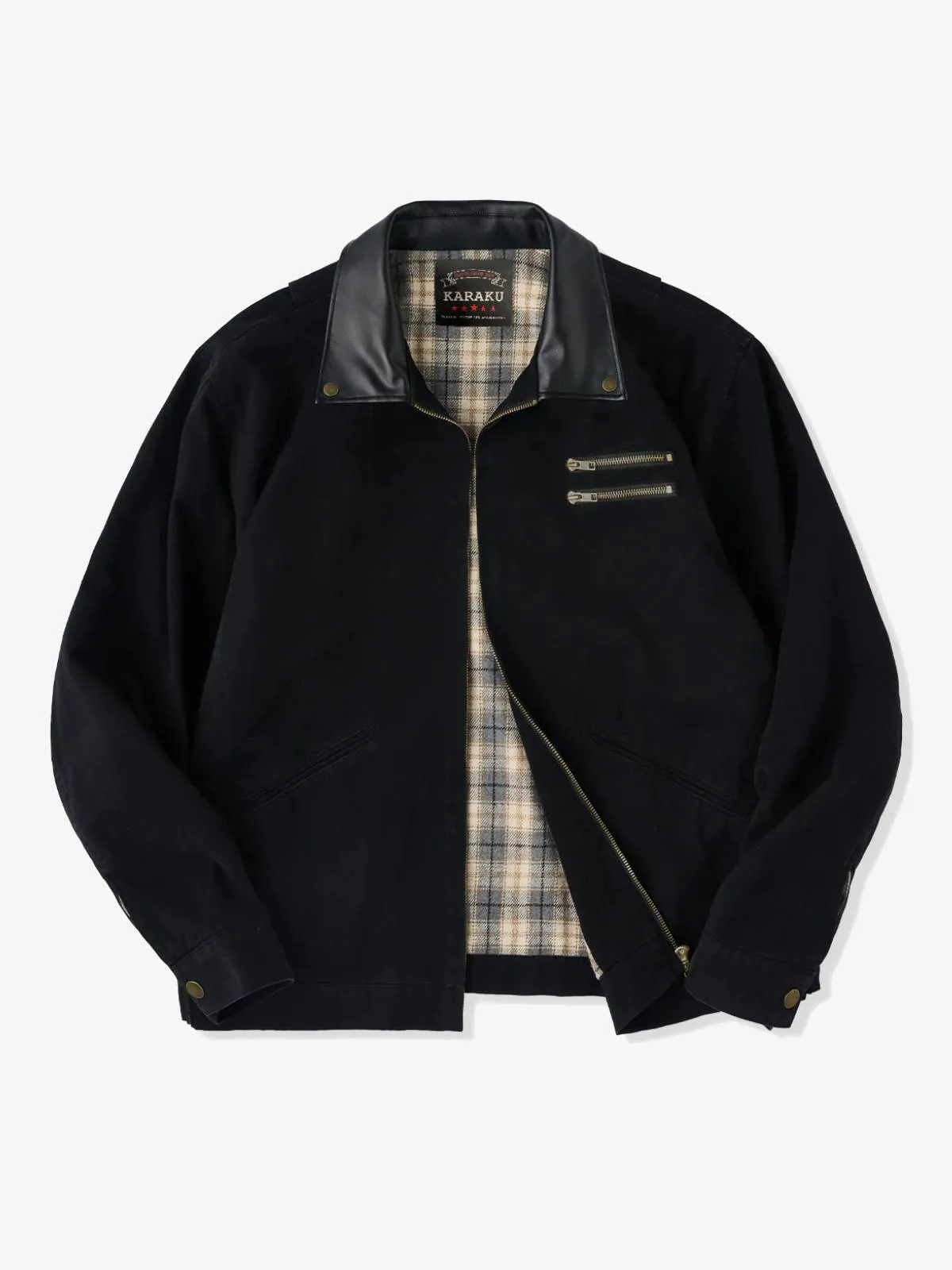 Fleece-Lined Checkered Detroit Work Jacket sold by Karaku