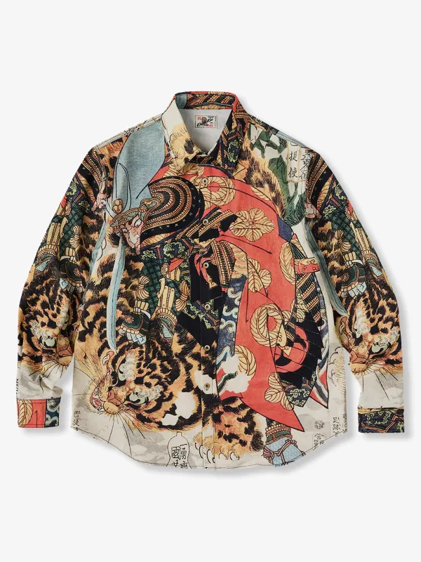 Utagawa Kuniyoshi “Zenshin Bateishi” Ukiyo-e Long Sleeve Shirt sold by Karaku