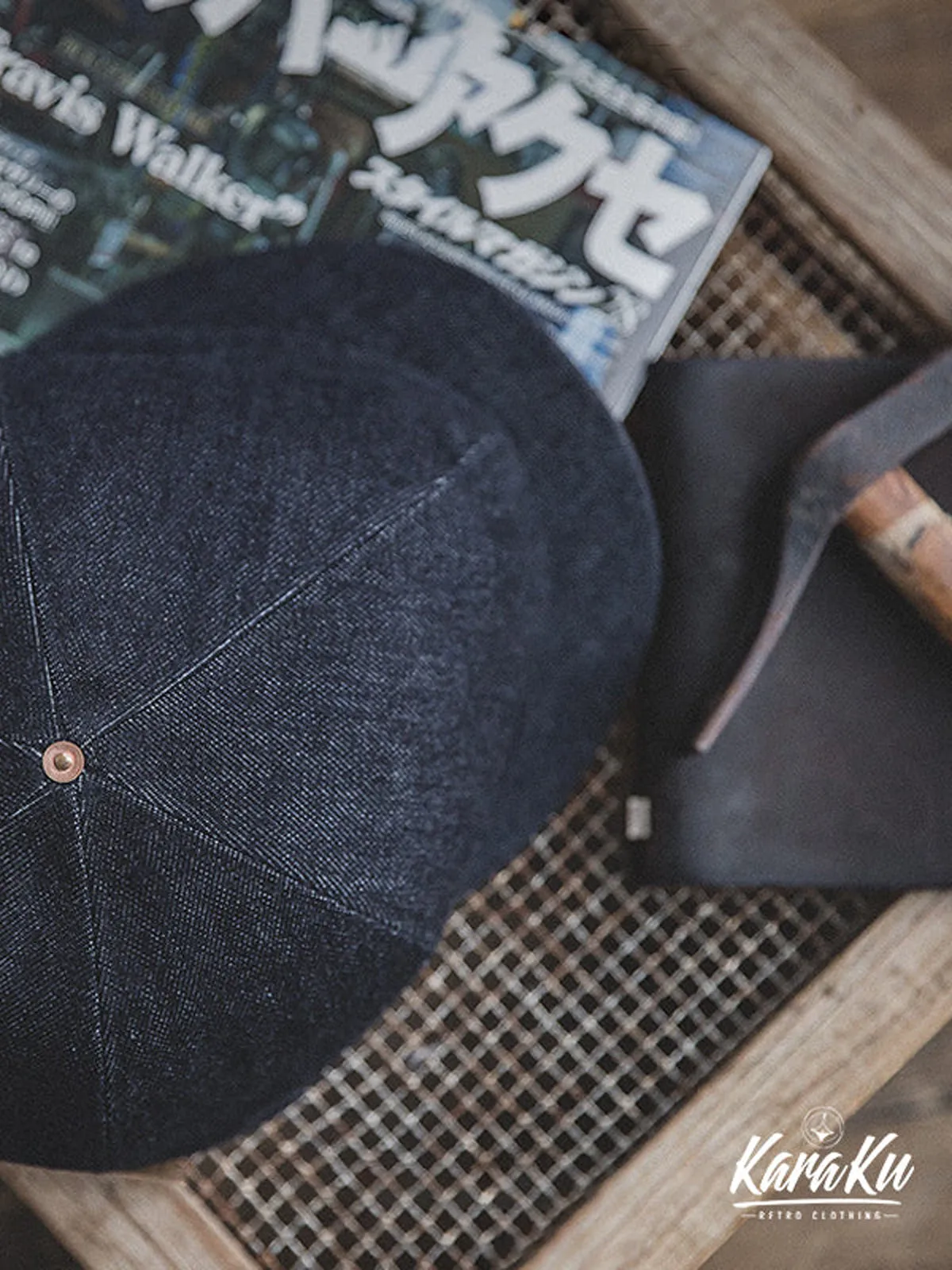 50s–70s Americana Denim Newsboy Cap sold by Karaku product image thumbnail 3