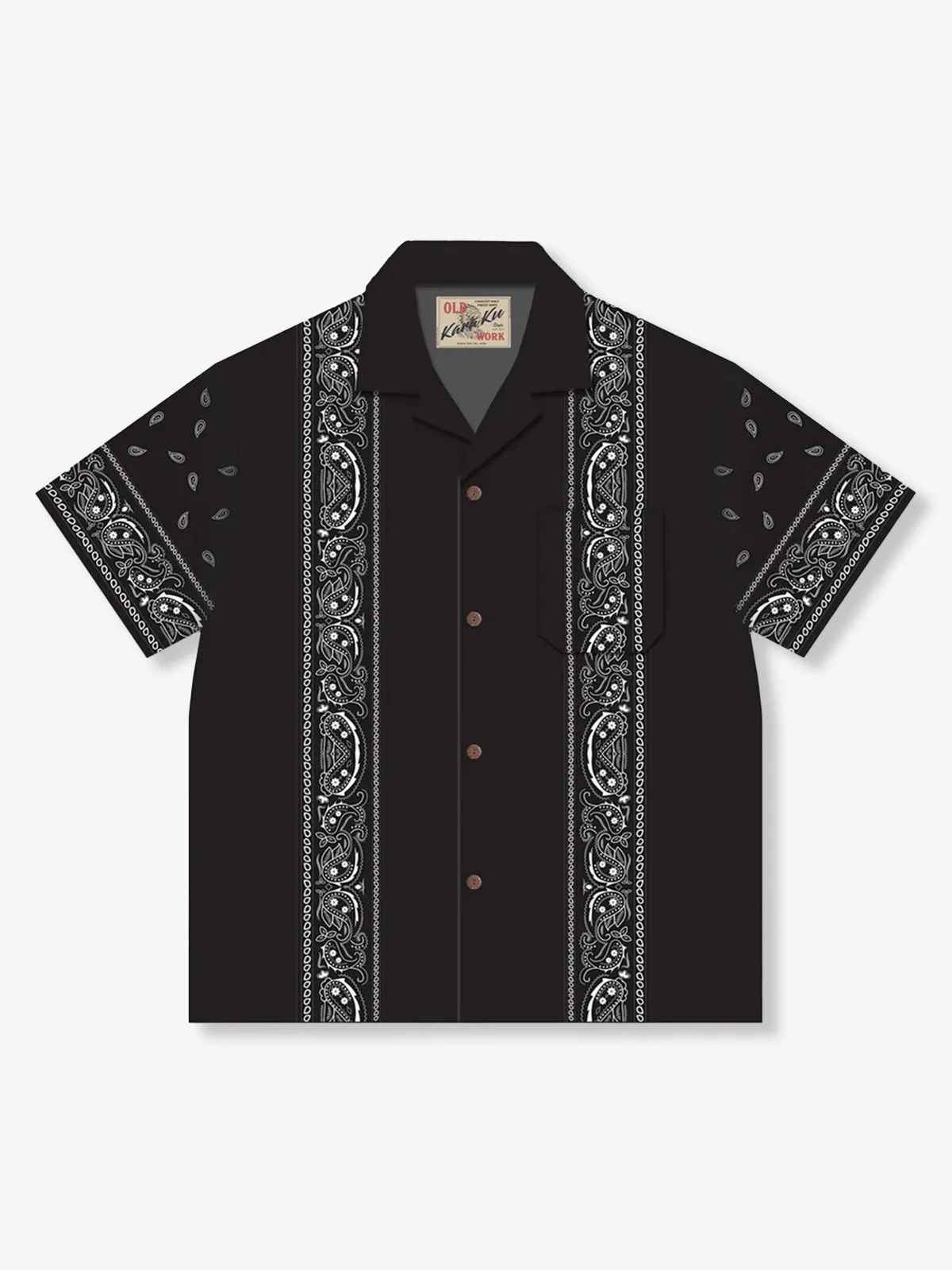 Paisley Cotton-Linen Cuban Shirt & Shorts sold by Karaku