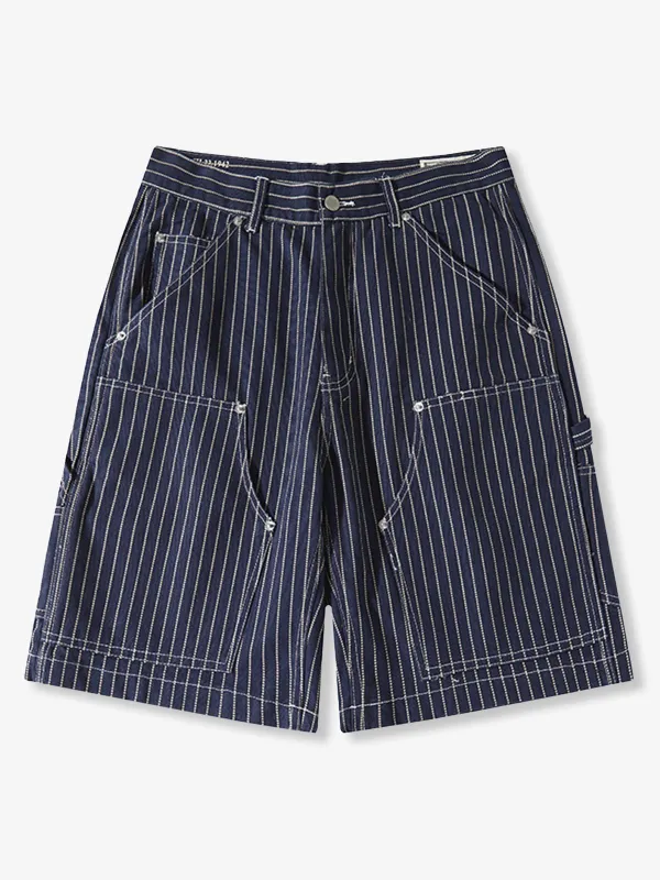 12oz Canvas Solid & Wabash Stripe Logger Work Shorts sold by Karaku