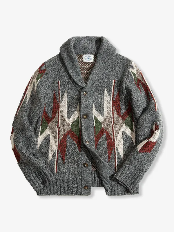 Retro Indian Navajo Cardigan Knit Jacket sold by Karaku