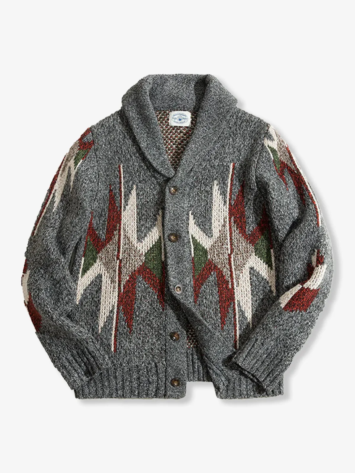Retro Indian Navajo Cardigan Knit Jacket sold by Karaku