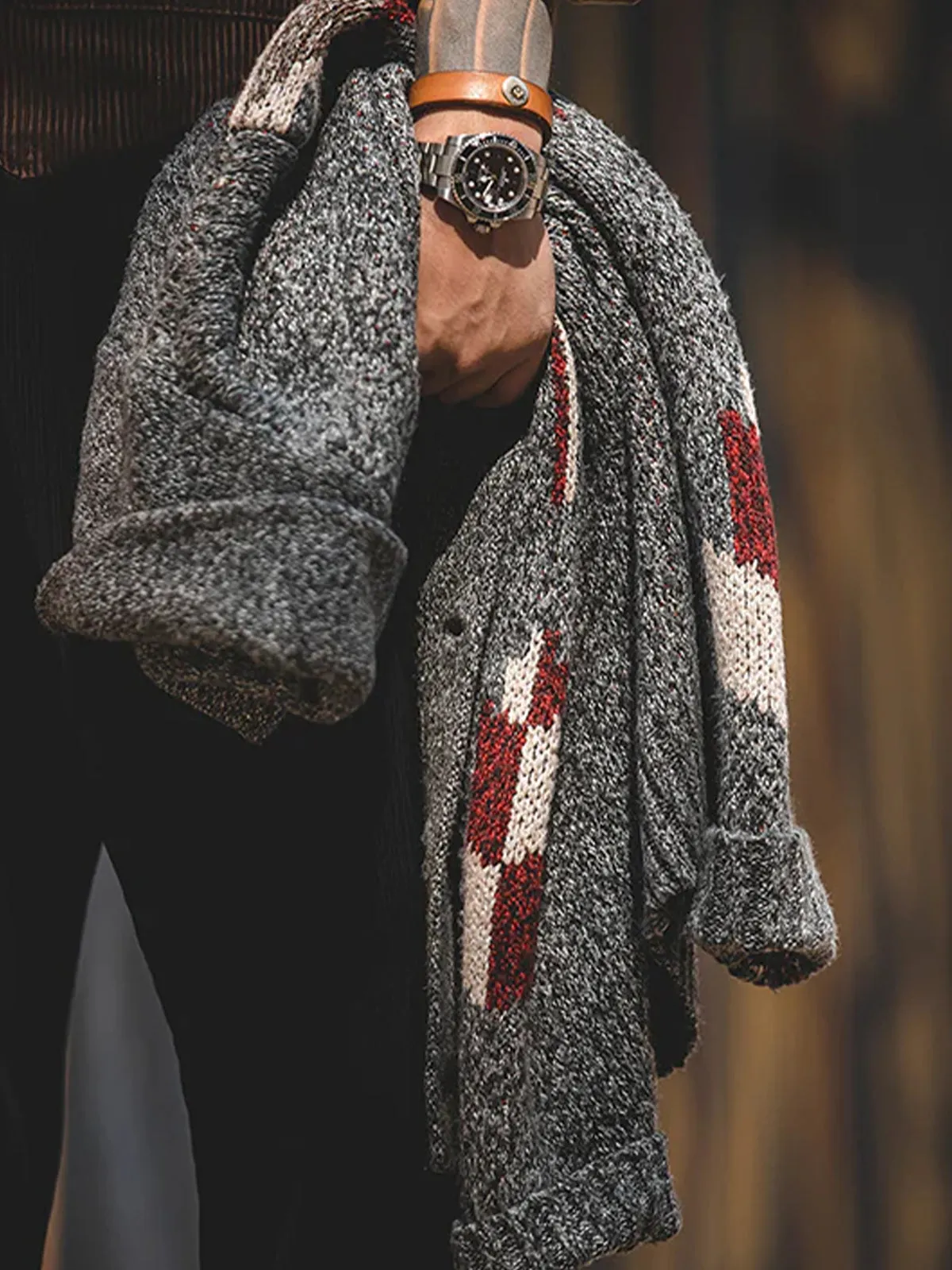 Retro Indian Navajo Cardigan Knit Jacket sold by Karaku product image thumbnail 3