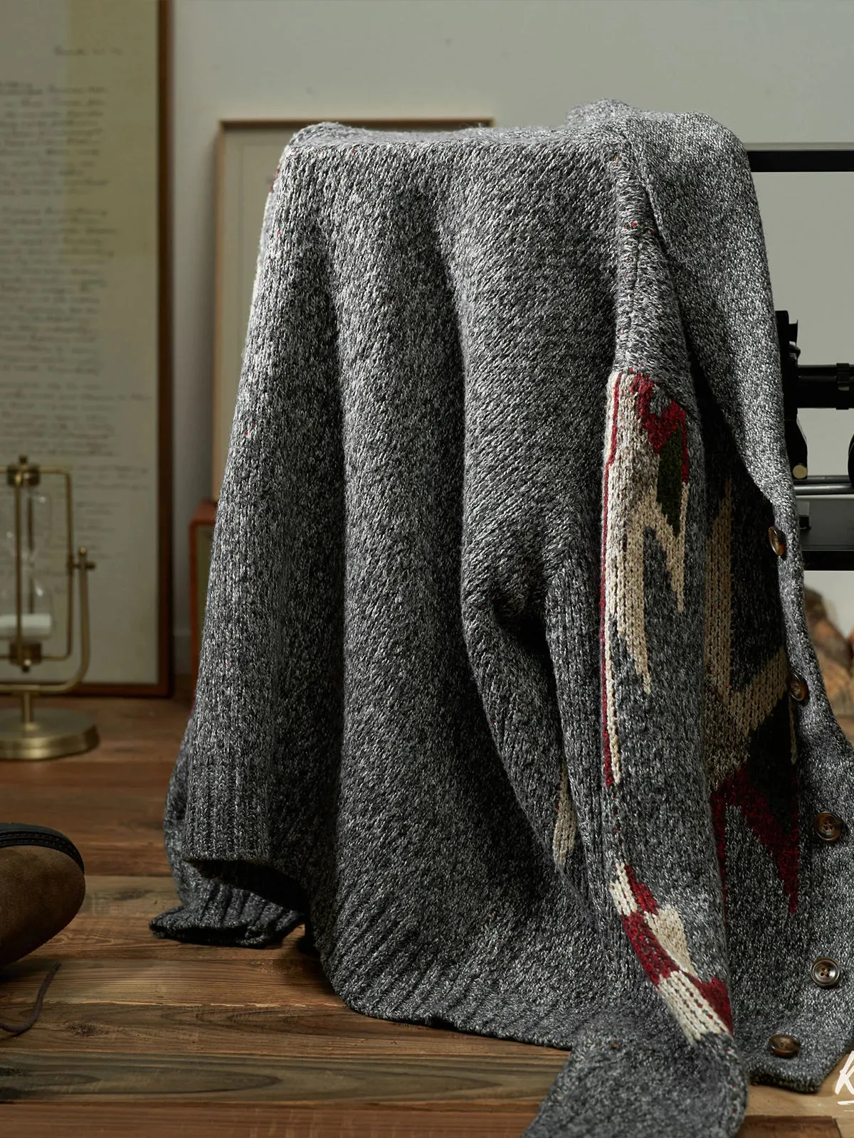 Retro Indian Navajo Cardigan Knit Jacket sold by Karaku product image thumbnail 4