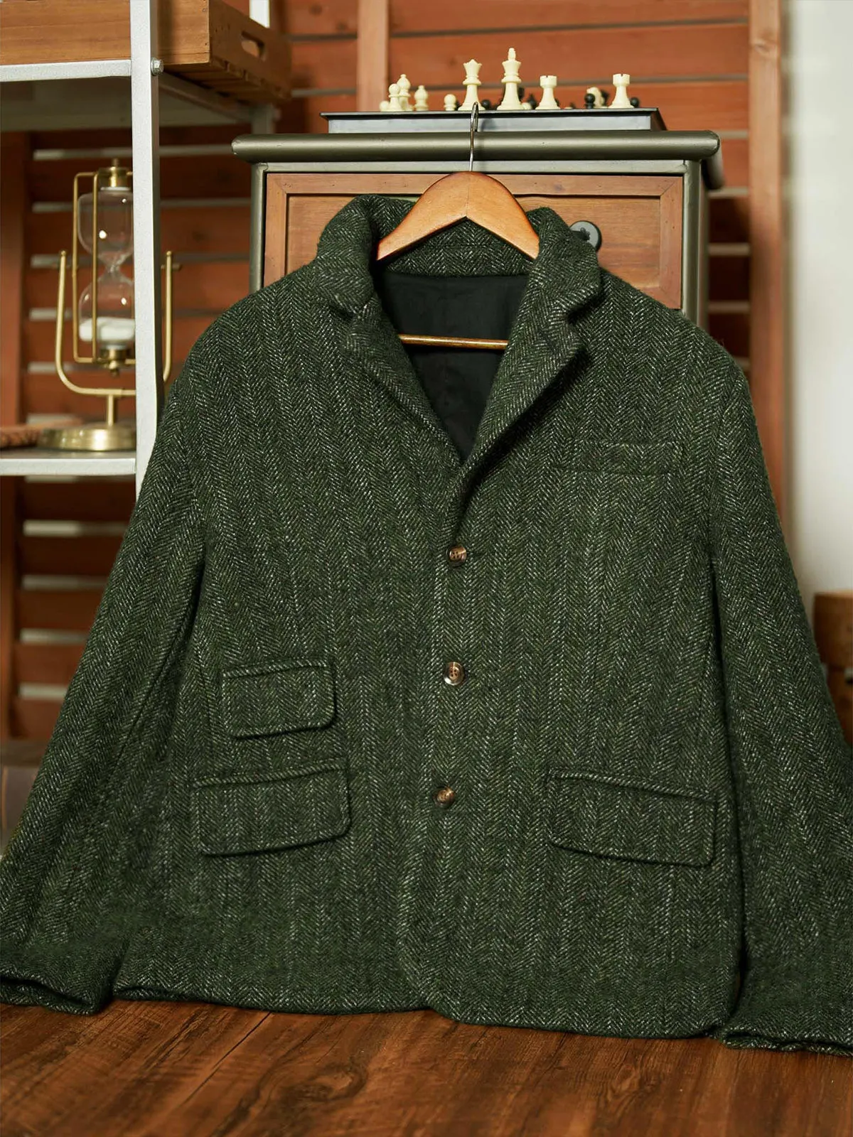 Wool-Blend Tweed Tailored Jacket sold by Karaku product image thumbnail 5