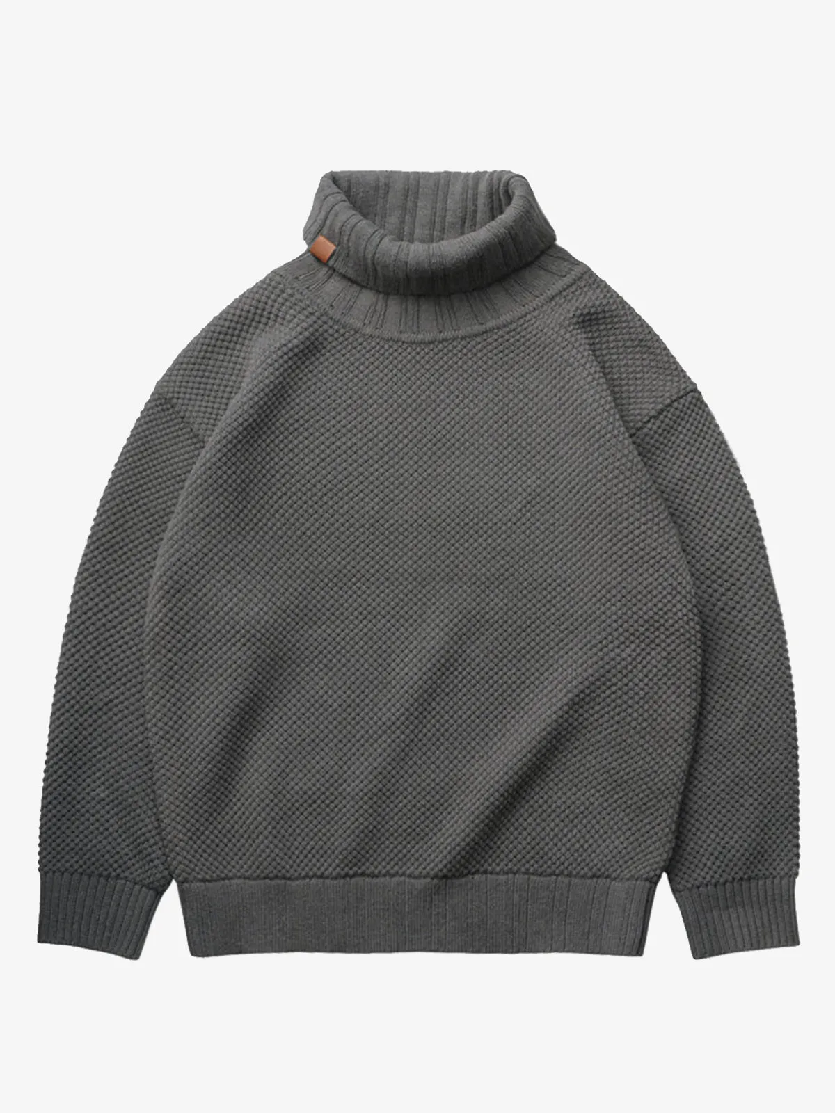 Ribbed Trim Turtleneck Knitted Sweater sold by Karaku product image thumbnail 3