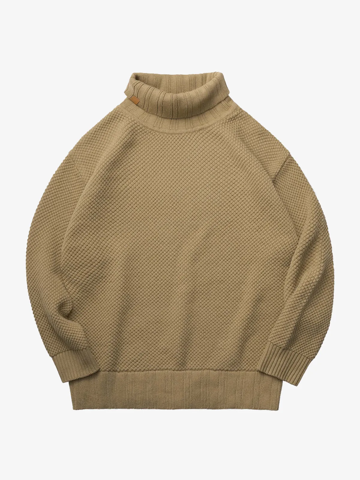 Ribbed Trim Turtleneck Knitted Sweater sold by Karaku product image thumbnail 2