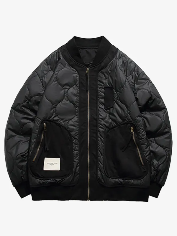 Men's Padded Quilted Lightweight Bomber Jacket sold by Karaku