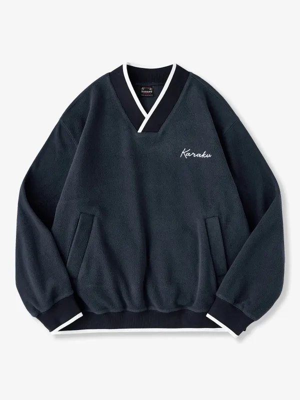 "Karaku" Embroidered Double-Brushed Fleece Sweatshirt sold by Karaku