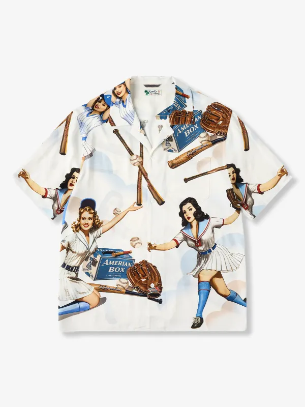 Pin-Up Baseball Girl All-Over Print Aloha Shirt sold by Karaku