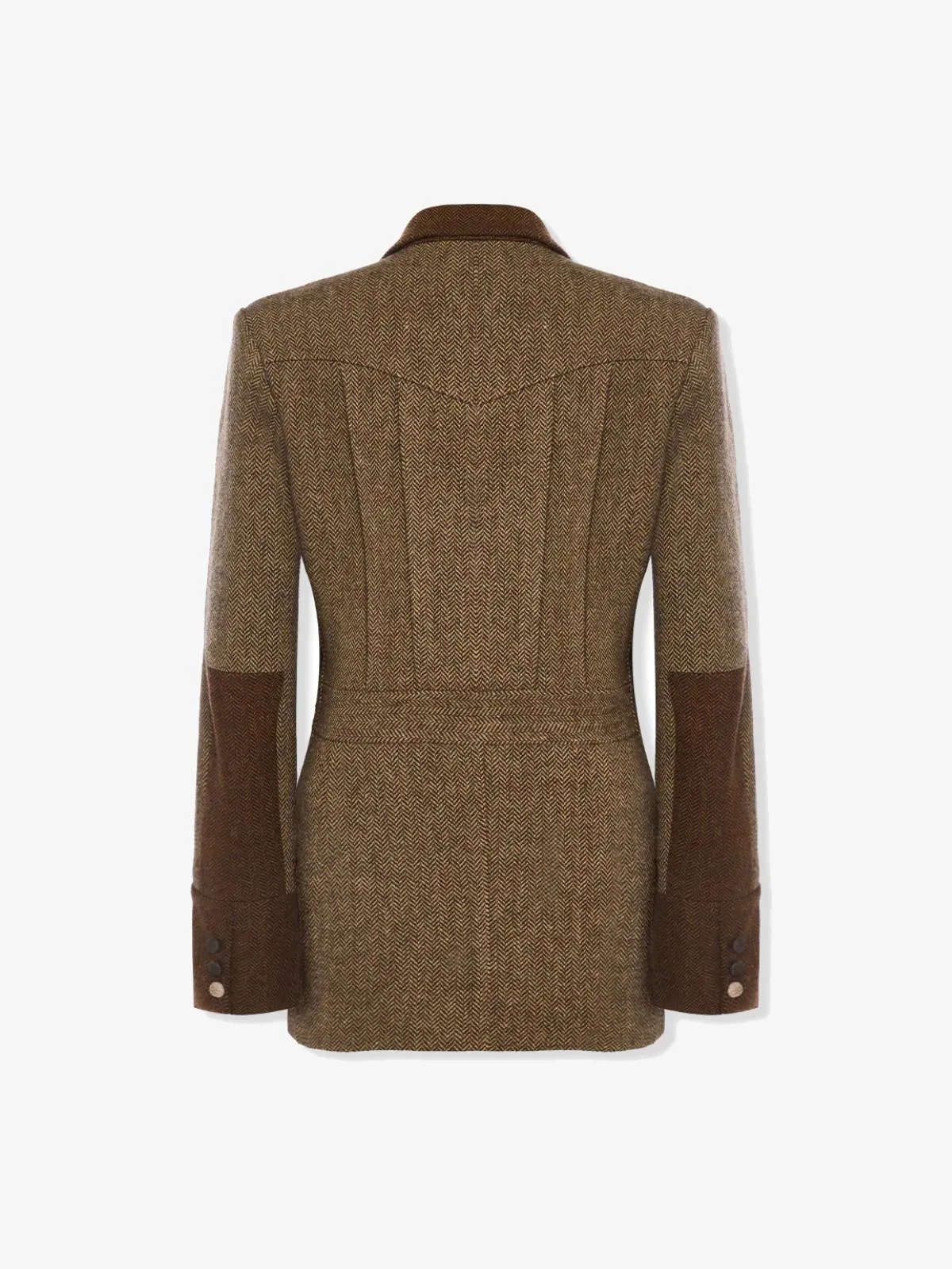 Herringbone Wool Tweed Hunting Jacket sold by Karaku product image thumbnail 2