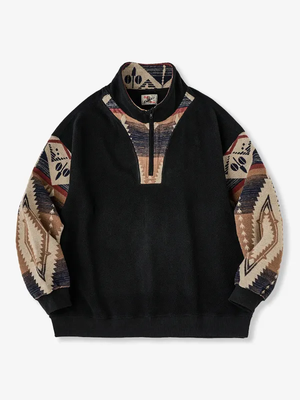 Navajo Half-Zip Polar Fleece Pullover Sweatshirt sold by Karaku