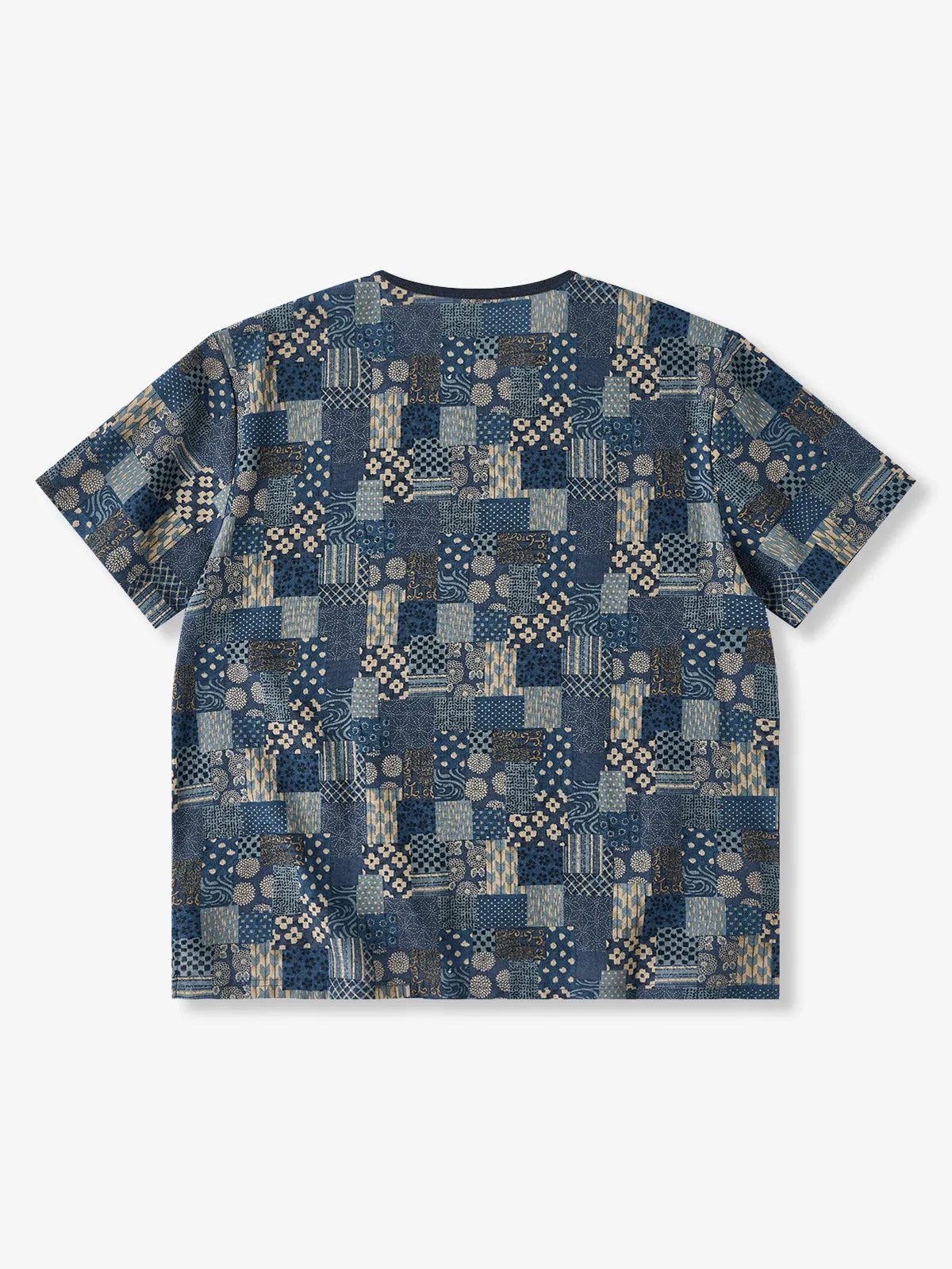 Japanese Pattern Vintage Fabric Patchwork Cotto Tee sold by Karaku product image thumbnail 2