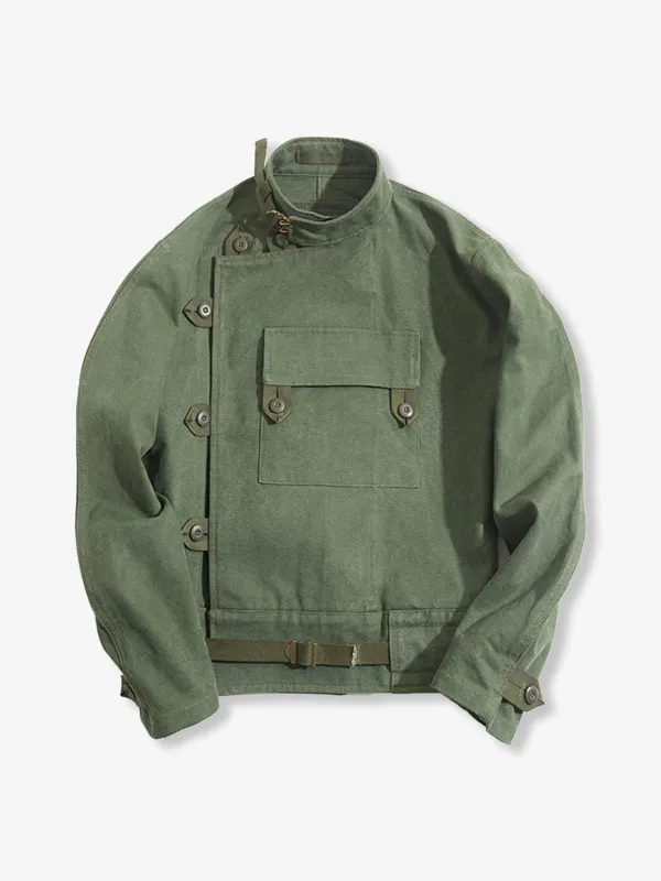 Swedish Military Motorcycle Jacket sold by Karaku