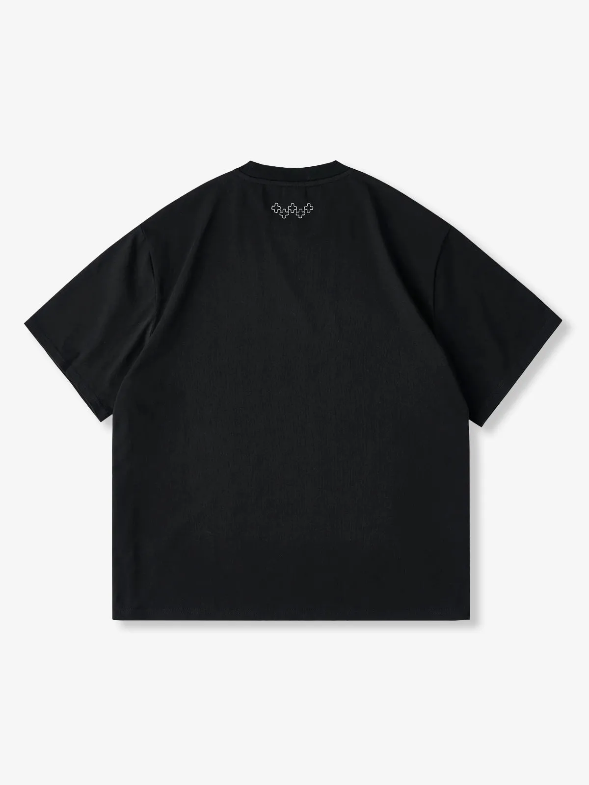 Reconstructed “Cat’s Prayer” Sashiko × Vintage Patchwork T-Shirt sold by Karaku product image thumbnail 2