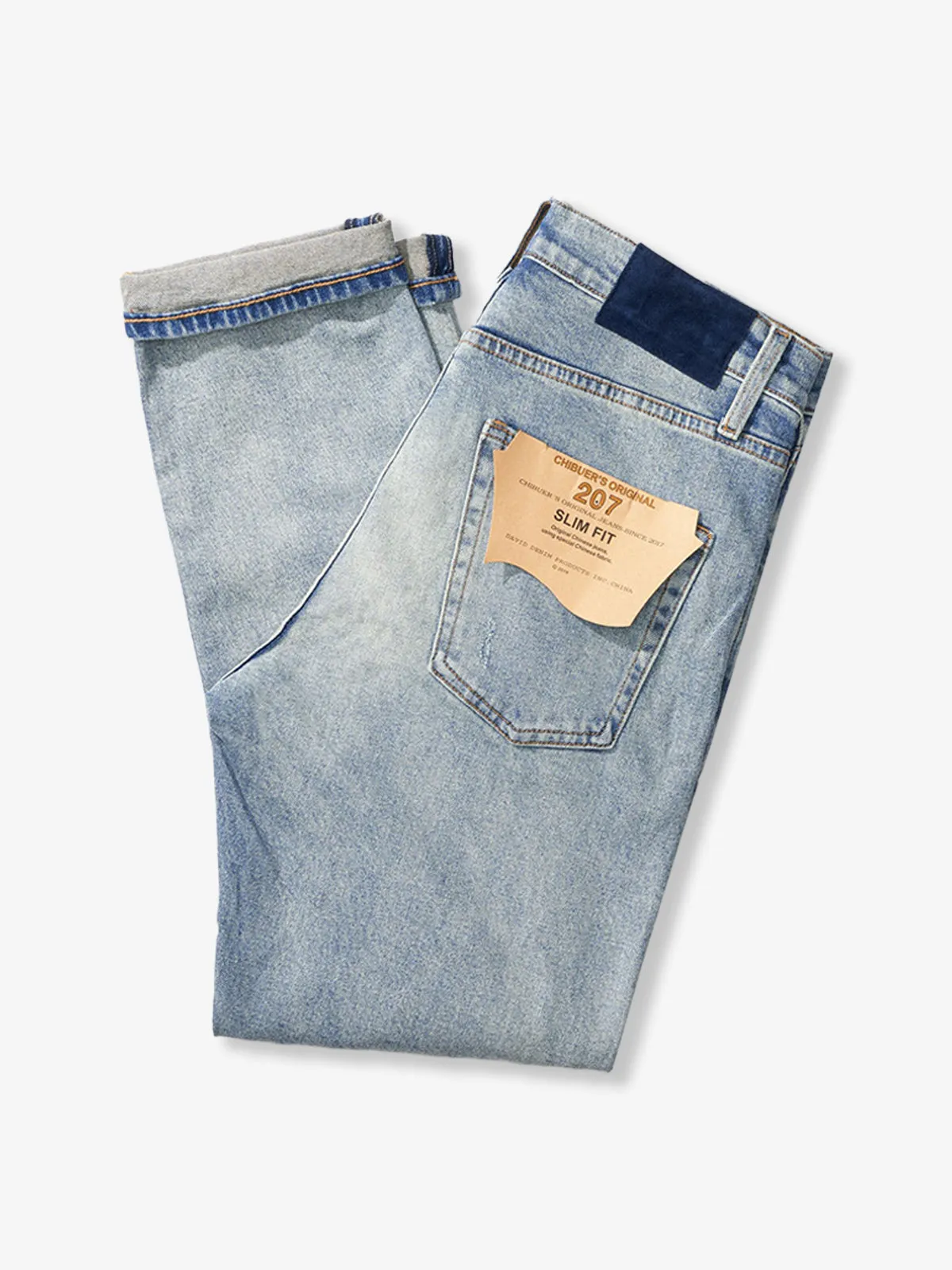 Heavyweight Handmade Distressed Denim Pants sold by Karaku product image thumbnail 3