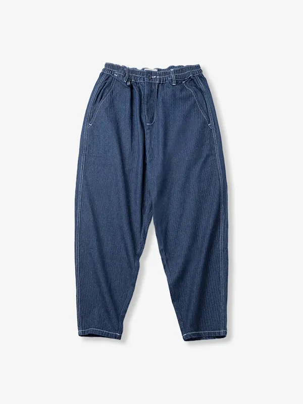 Denim Wide Tapered Easy Pants sold by Karaku