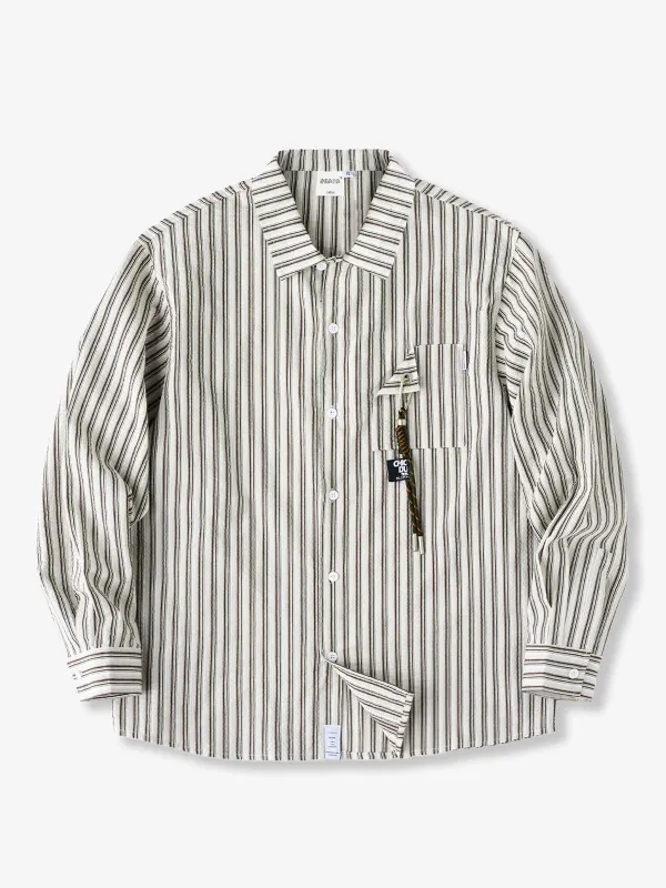 Multi-striped Long-sleeved Shirt With Carabiner sold by Karaku