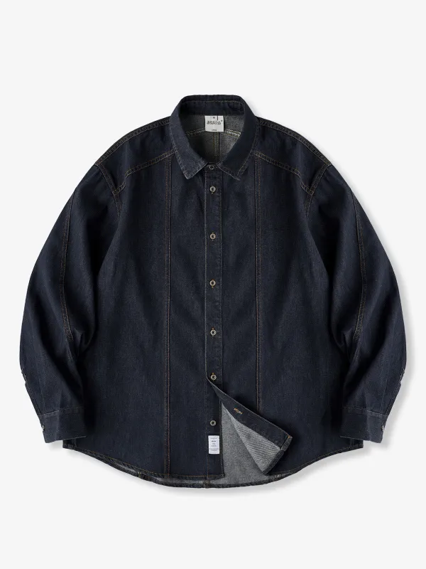 Colorful Stitching 3D Denim Shirt sold by Karaku