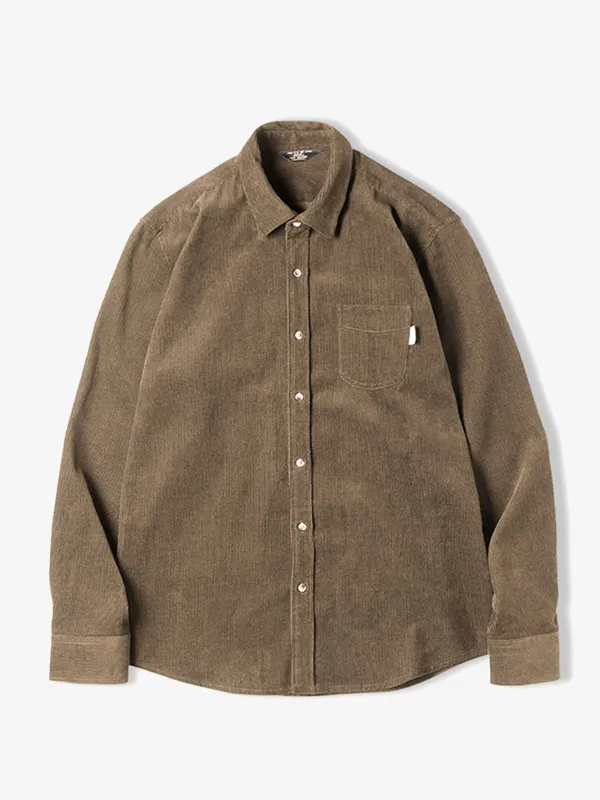 Solid Color Corduroy Work Shirt sold by Karaku