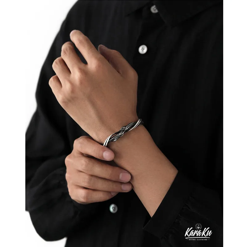Dead Branches Shape Tibetan Silver Bracelet sold by Karaku product image thumbnail 2