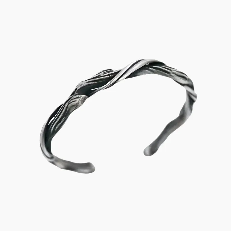 Dead Branches Shape Tibetan Silver Bracelet sold by Karaku