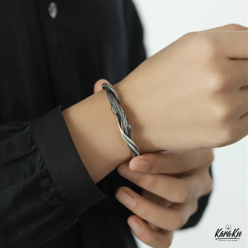 Dead Branches Shape Tibetan Silver Bracelet sold by Karaku product image thumbnail 3