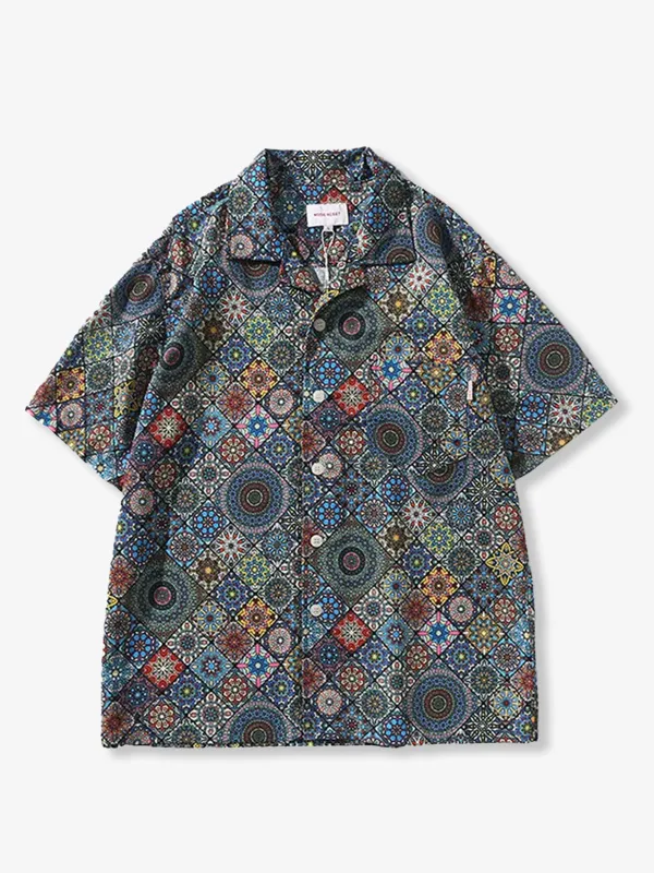 HAWAII ALOHA "Summer Kaleidoscope" all-over Hawaiian shirt sold by Karaku