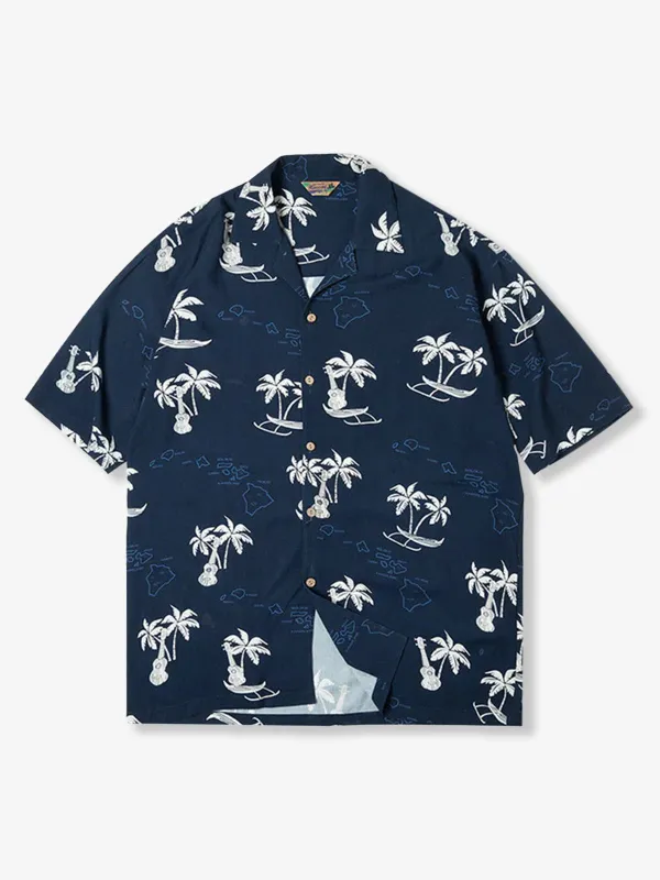 Blue Hawaiian Heritage Camp Shirt sold by Karaku