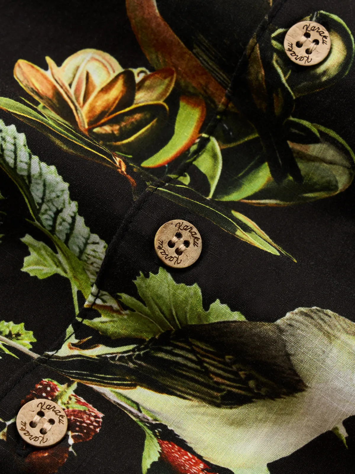 Hawaiian 'Ōhi'a Lehua & I'iwi Bird Cotton Shirt sold by Karaku product image thumbnail 4