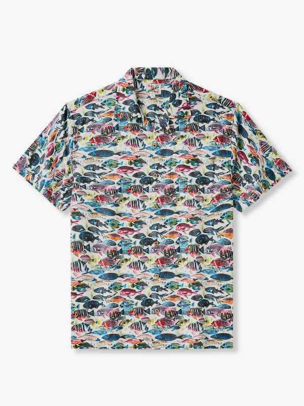 Various Fish Cotton Camp Shirt sold by Karaku