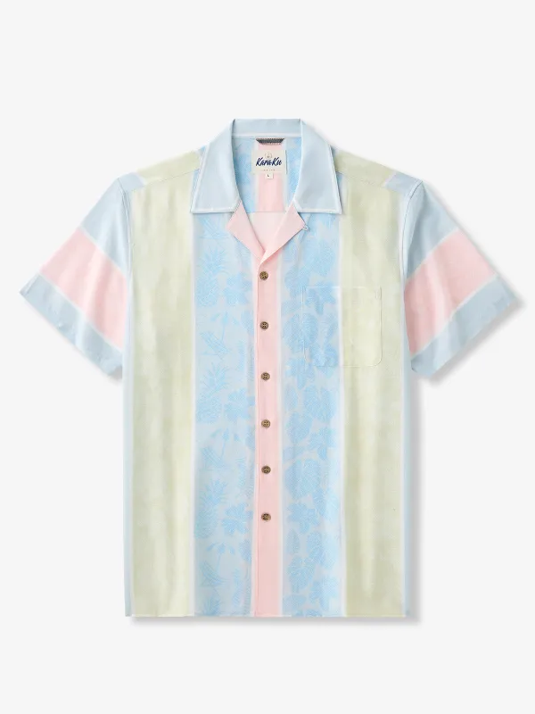 Vintage Tropical Patterns Seersucker Camp Shirt sold by Karaku