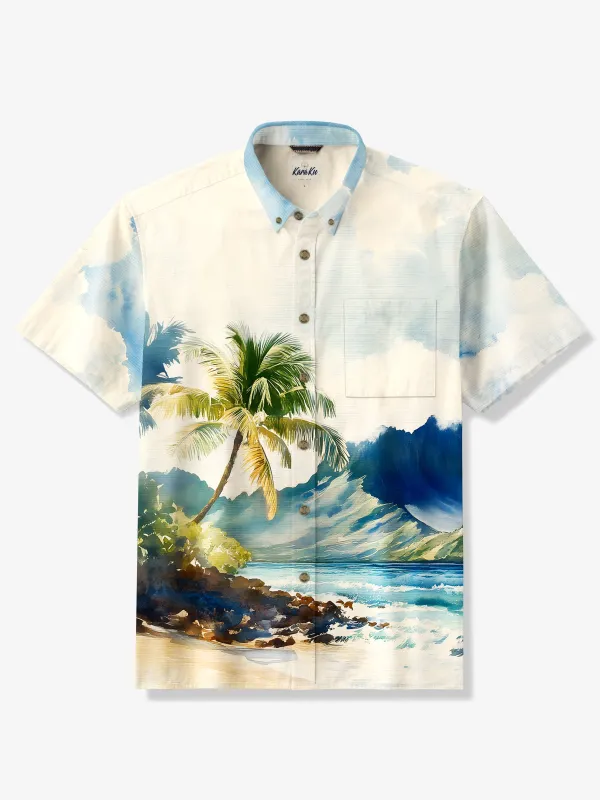 Impressionist Paradise Cotton Shirt sold by Karaku