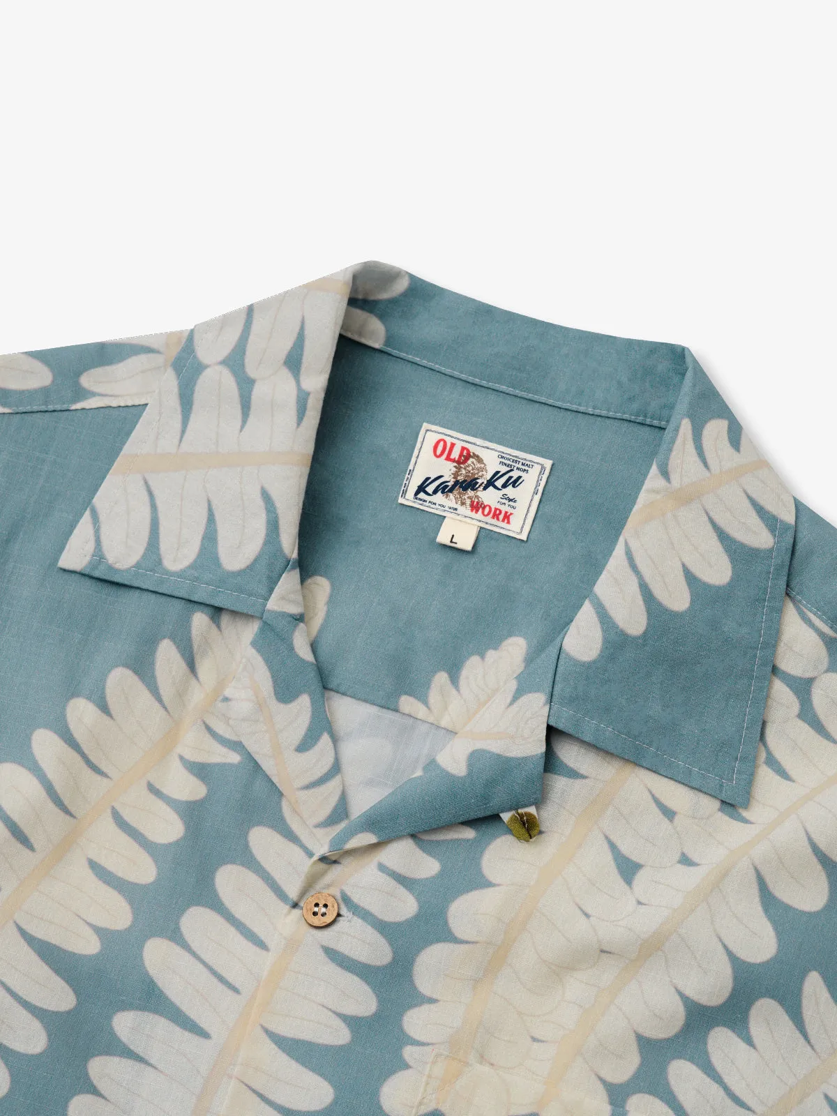 Hawaiian Fern Cotton Camp Shirt sold by Karaku product image thumbnail 2